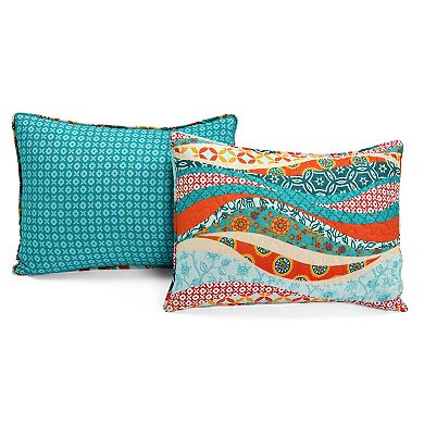 Lush Decor Hailey Watercolor Wave Quilt Set with Shams