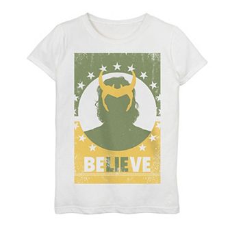 Girls 7-16 Marvel Loki BeLIEve Poster V1 Tee