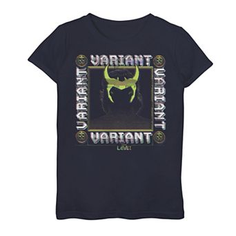Girls 7-16 Marvel Loki Varian Glitch Box Up Tee