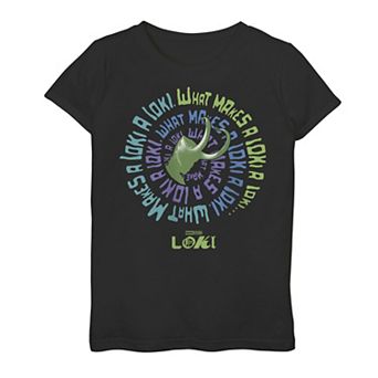 Girls 7-16 Marvel Loki Spiral Quote Graphic Tee