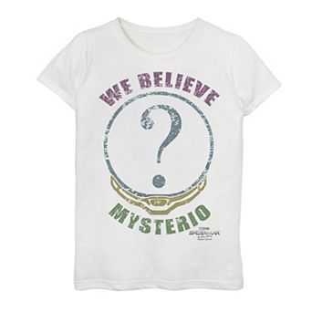 Girls 7-16 Marvel Spider-Man No Way Home Mysterio We Believe Poster Tee
