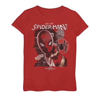 Girls 7-16 Marvel Spider-Man No Way Home Who Is Spider-Man? Graphic Tee