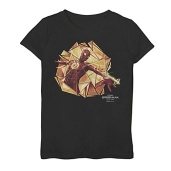 Girls 7-16 Marvel Spider-Man No Way Home Spider-Man Golden Web Shot Graphic Tee