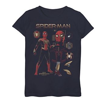 Girls 7-16 Marvel Spider-Man No Way Home Spidey Schematic Graphic Tee