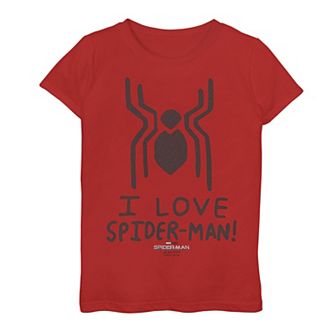 Girls 7-16 Marvel Spider-Man No Way Home I Love Spider-Man Logo Graphic Tee