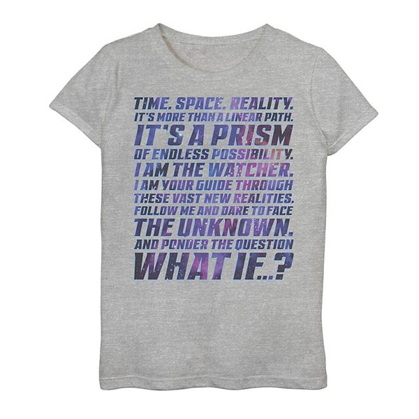 Girls 7-16 Marvel What If Space Prism Quote Graphic Tee