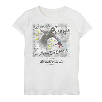 Girls 7-16 Marvel Spider-Man No Way Home Spider-Man Science Sketch Graphic Tee