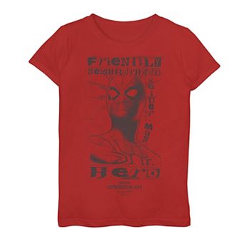 Girls 7-16 Marvel Spider-Man No Way Home Friendly Hero Poster Graphic Tee