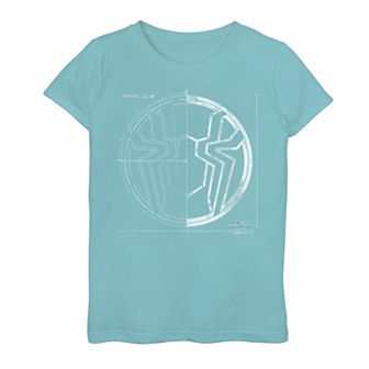 Girls 7-16 Marvel Spider-Man No Way Home Spider Grid Logo Graphic Tee