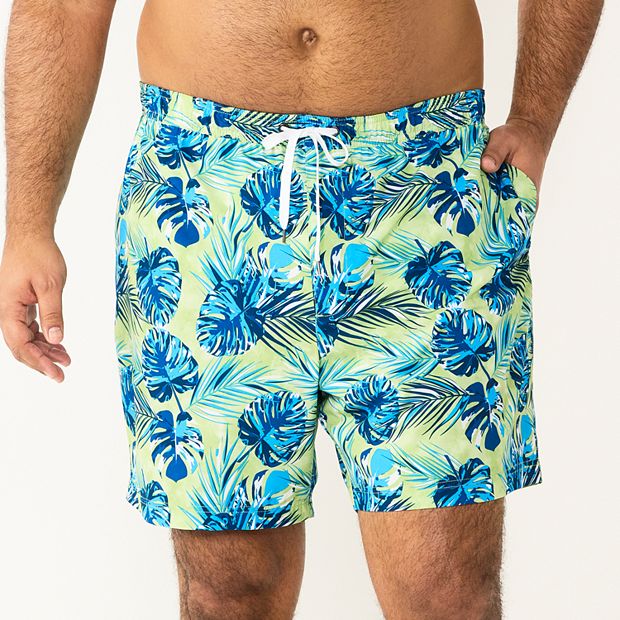 Big & Tall Sonoma Goods For Life® 7 Colorblock Swim Trunks