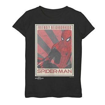 Girls 7-16 Marvel Spider-Man No Way Home Friendly Spider-Man Poster Graphic Tee