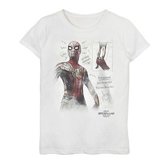 Girls 7-16 Marvel Spider-Man No Way Home Spider-Man Graph Sketch Graphic Tee