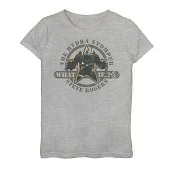 Girls 7-16 Marvel What If Steve Rogers Hydra Poster Graphic Tee