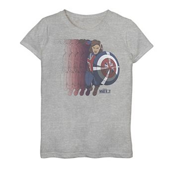 Girls 7-16 Marvel What If Captain Carter Overlay Poster Graphic Tee