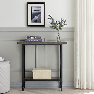 Leick Furniture Chisel & Forge X-Design Wood & Metal Hall Console