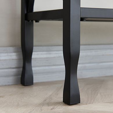 Leick Furniture Chisel & Forge X-Design Wood & Metal Hall Console