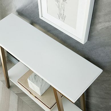 Leick Furniture Mixed Metal & Wood Hall Console Sofa Table