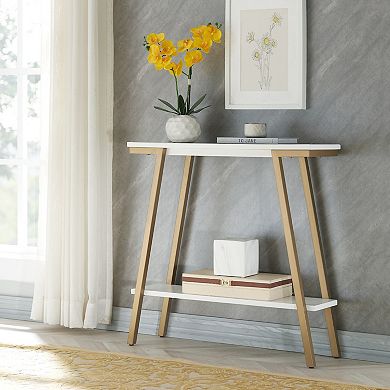Leick Furniture Mixed Metal & Wood Hall Console Sofa Table