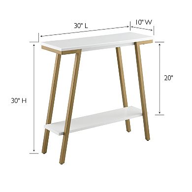 Leick Furniture Mixed Metal & Wood Hall Console Sofa Table