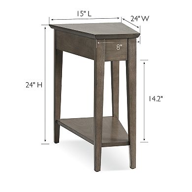Leick Furniture Recliner Wedge Table with Shelf