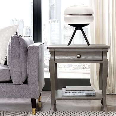 Leick Furniture Luna One-Drawer Side Table with Shelf