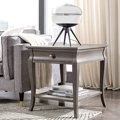 Leick Furniture Luna One-Drawer Side Table with Shelf