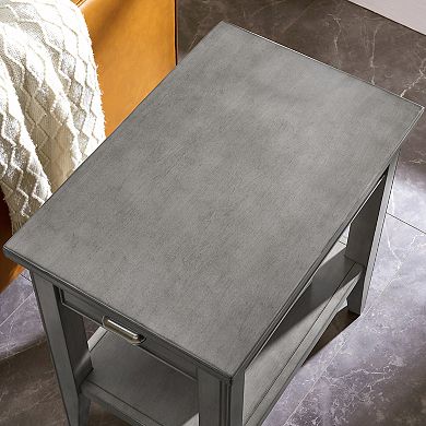 Leick Furniture One-Drawer Side Table with Shelf