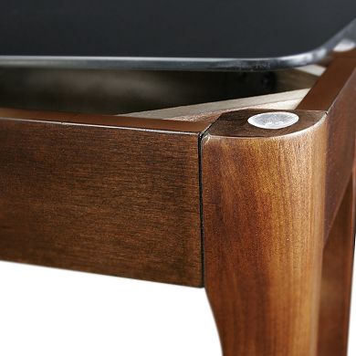 Glass Top Narrow End Table