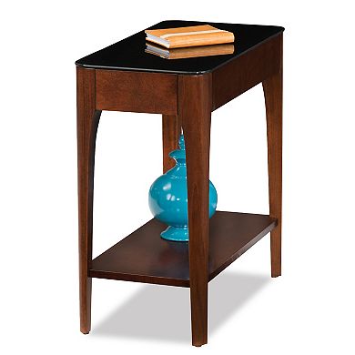 Glass Top Narrow End Table