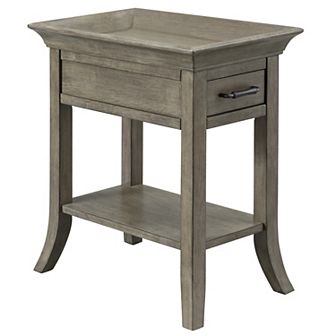 Leick Furniture One-Drawer Traditional Tray Edge Side Table