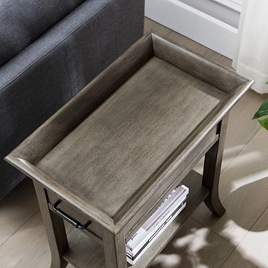 Leick Furniture One-Drawer Traditional Tray Edge Side Table