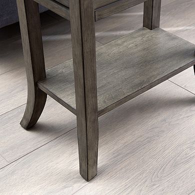 Leick Furniture One-Drawer Traditional Tray Edge Side Table