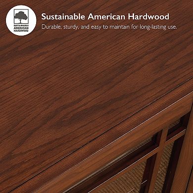 Leick Furniture Mission Corner TV Stand with Bookshelf Storage