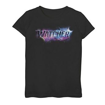 Girls 7-16 Marvel What If Watcher Galactic Logo Graphic Tee