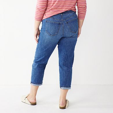 Plus Size Sonoma Goods For Life® Premium Rolled Girlfriend Jeans