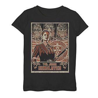 Girls 7-16 Marvel Loki Judge Renslayer Poster Graphic Tee