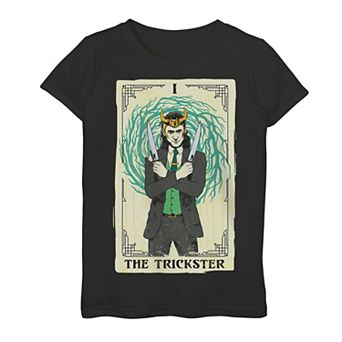 Girls 7-16 Marvel Loki Trickster Tarot Graphic Tee