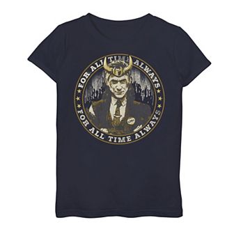 Girls 7-16 Marvel Loki For President Logo Graphic Tee