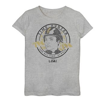 Girls 7-16 Marvel Loki Time Hunter Stamp Graphic Tee