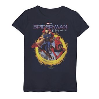 Girls 7-16 Marvel Spider-Man No Way Home Spidey Doctor Strange Poster Graphic Tee