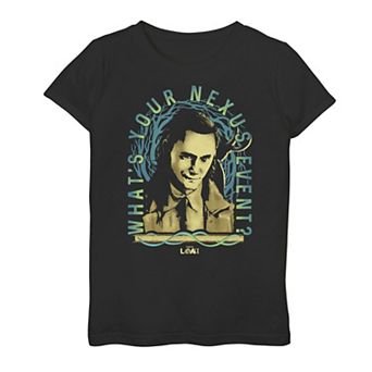 Girls 7-16 Marvel Loki Nexus Event Neon Poster Graphic Tee