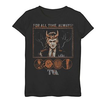 Girls 7-16 Marvel Loki Mischeviously Contained Graphic Tee