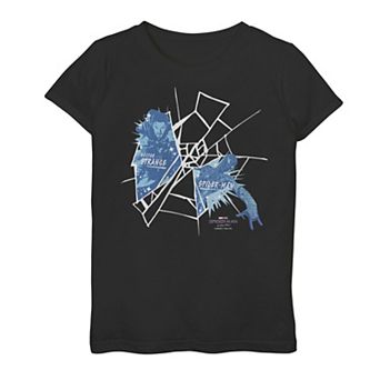 Girls 7-16 Marvel Spider-Man No Way Home Spidey Strange Web Poster Graphic Tee