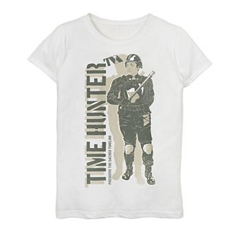 Girls 7-16 Marvel Loki Time Hunter Stencil Hero Graphic Tee