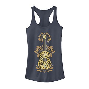 Juniors' Buena Vibras Guitar Stamp Tank Top