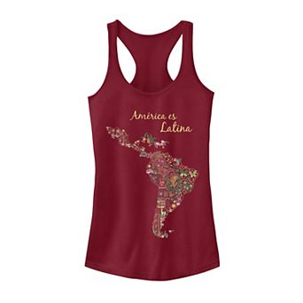 Juniors' America Es Latina Icon Collage Tank Top