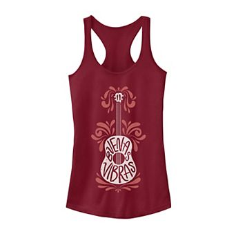 Juniors' Buena Vibras Guitar Stamp Tank Top