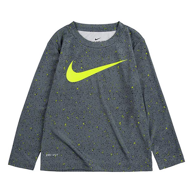 Toddler Boy Nike Speckled Print Long Sleeve T Shirt