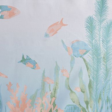 The Big One® Amelia Fish Print Fabric Shower Curtain