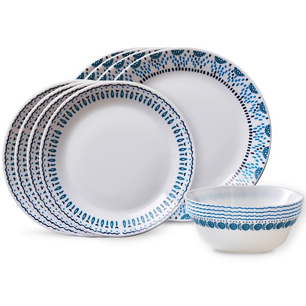 Corelle Everyday Expressions Azure Medallion 12pc. Dinnerware Set